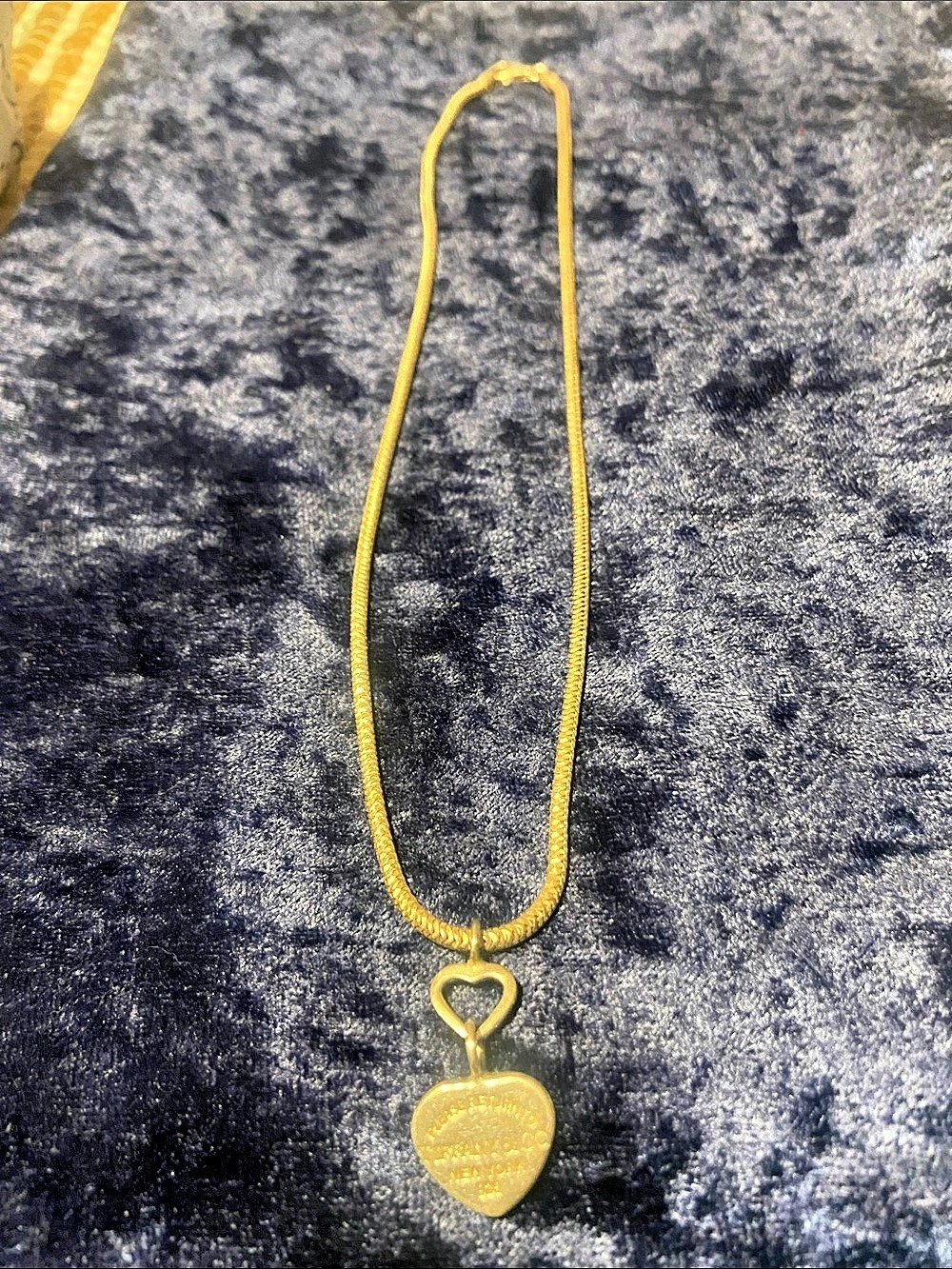 Tiffany & Co. Return to Tiffany Double Heart Tag Pendant Necklace Sterling Silve